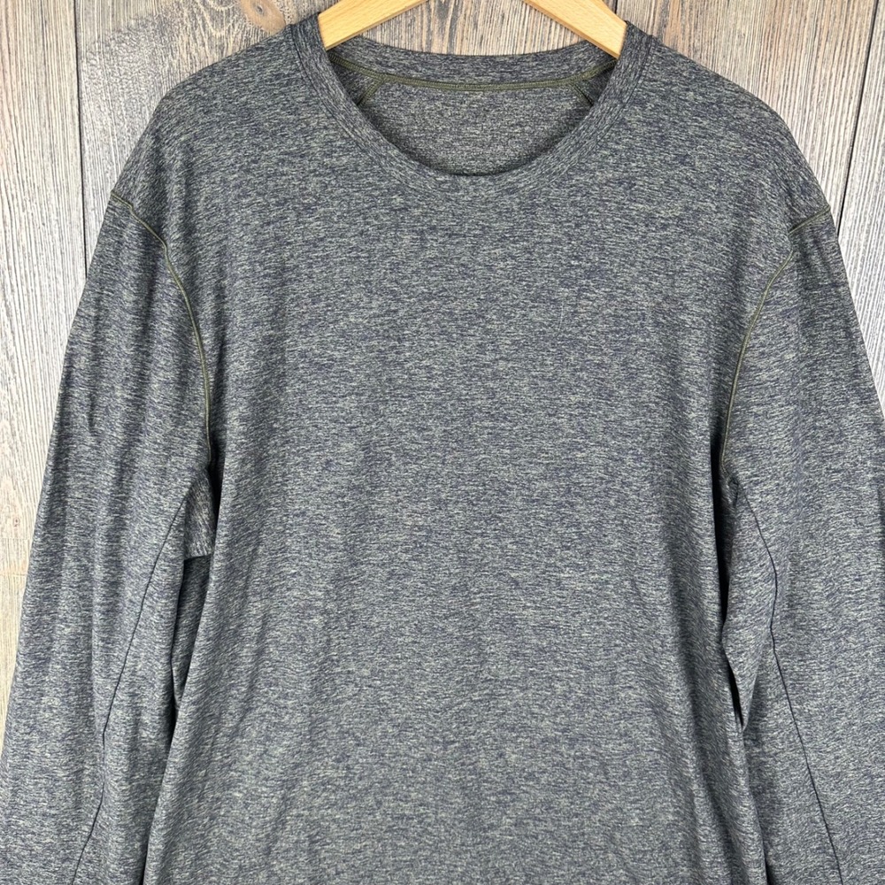 Lululemon Surge Warm Long Sleeve Crewneck Sweatshirt Green Size XL Athletic - Picture 3 of 7